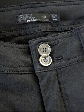 prAna Halle Straight Pants Womens 10  Navy  Convertible Stretch Hiking Pants